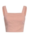 Pinko Woman Top Blush Size 8 Linen, Viscose, Elastane