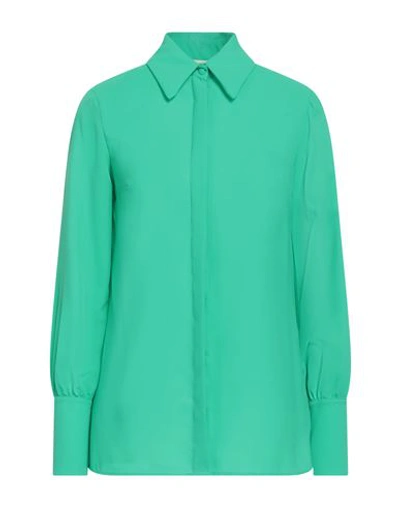 Kate By Laltramoda Woman Shirt Green Size 2 Polyester In Green