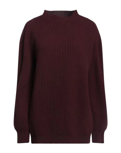 The Andamane Woman Sweater Burgundy Size M Virgin Wool, Cashmere In Red
