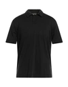 Daniele Fiesoli Man Polo Shirt Black Size Xxl Cupro, Cotton