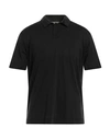 Daniele Fiesoli Man Polo Shirt Charcoal Size L Linen, Elastane In Grey