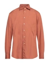 Caliban Man Shirt Camel Size 15 ¾ Cotton In Beige