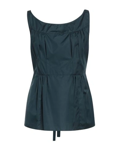 Aspesi Woman Top Midnight Blue Size 8 Cotton In Blue