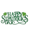 Glitzhome 24" L Metal "happy St. Patrick's Day" Wall Decor In Green