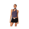 Edikted Melony One Shoulder Scarf Neck Knit Top In Purple
