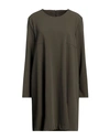 Manila Grace Woman Mini Dress Military Green Size 10 Polyester, Viscose, Elastane
