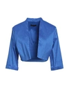 Hanita Woman Jacket Blue Size 6 Polyester, Nylon, Elastane In Blue