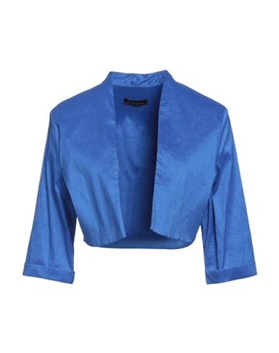 Hanita Woman Jacket Blue Size 6 Polyester, Nylon, Elastane