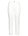 Kaos Jeans Woman Pants White Size 32 Cotton, Lyocell, Polyester, Elastane In White