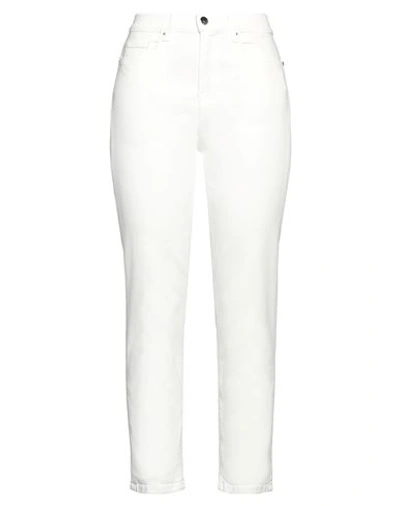 Kaos Jeans Woman Pants White Size 32 Cotton, Lyocell, Polyester, Elastane