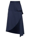 Jw Anderson Woman Midi Skirt Navy Blue Size 8 Polyester, Elastane In Purple