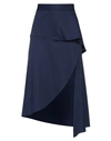 Jw Anderson Woman Midi Skirt Navy Size 8 Polyester, Elastane In Purple