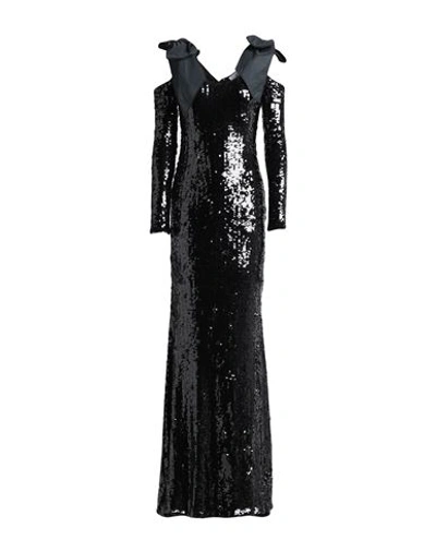 Elisabetta Franchi Woman Maxi Dress Black Size 6 Polyamide, Polyester, Plastic