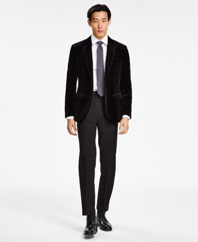 Hugo By  Boss Men's Modern-fit Velvet Dinner Jacket In Black