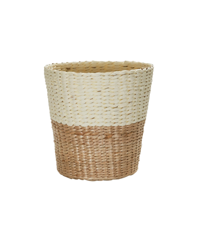 Household Essentials Natural Waste Basket In Cream
