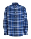 Polo Ralph Lauren Man Shirt Bright Blue Size L Cotton