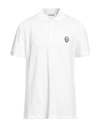 Alexander Mcqueen Man Polo Shirt White Size L Cotton, Metallic Fiber, Polyester