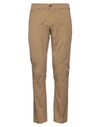 Dondup Man Pants Camel Size 34 Cotton, Elastane In Beige