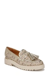 Franco Sarto Carolynn Tassel Loafer In Gold Multi