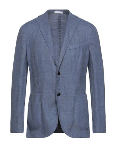 Boglioli Man Blazer Blue Size 38 Virgin Wool, Polyester In Blue