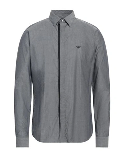 Emporio Armani Man Shirt Lead Size Xxl Cotton In Grey