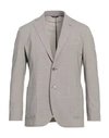 Tombolini Man Blazer Taupe Size 38 Virgin Wool, Elastane In Grey