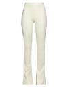 Off-white Woman Pants Pastel Yellow Size 6 Polyamide, Elastane