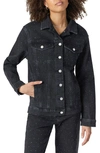 Mavi Jeans Karla Rhinestone Denim Jacket In Shiny Smoke Denim