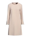 Antonelli Woman Mini Dress Beige Size 4 Polyester, Elastane