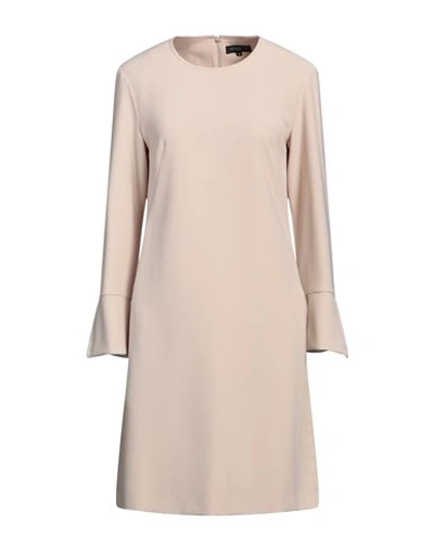 Antonelli Woman Mini Dress Beige Size 4 Polyester, Elastane
