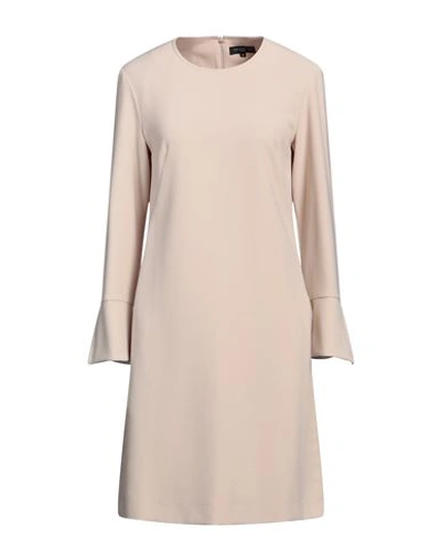 Antonelli Woman Mini Dress Beige Size 4 Polyester, Elastane In Beige