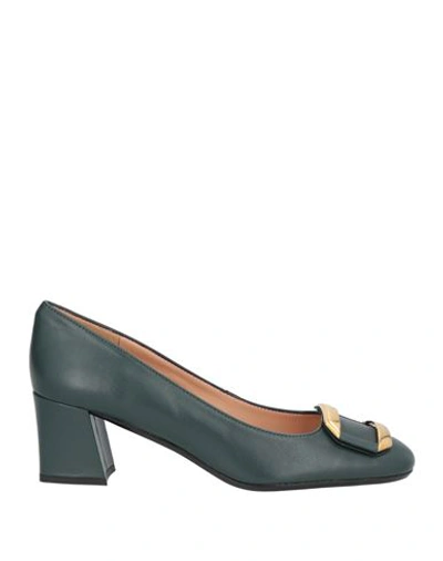 Il Borgo Firenze Woman Pumps Deep Jade Size 10 Soft Leather In Green