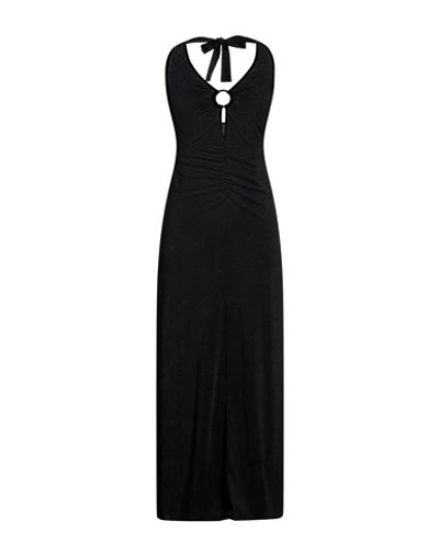 4giveness Woman Maxi Dress Black Size S Polyamide, Metallic Fiber, Elastane