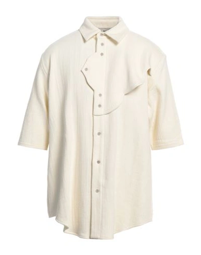 Gmbh Man Shirt Ivory Size Xl Cotton In White