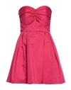 Jijil Woman Mini Dress Fuchsia Size 8 Cotton, Elastane In Pink