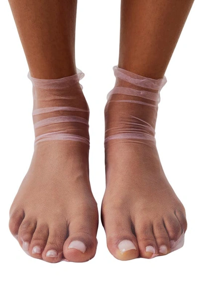 Free People The Moment Sheer Socks In Pink