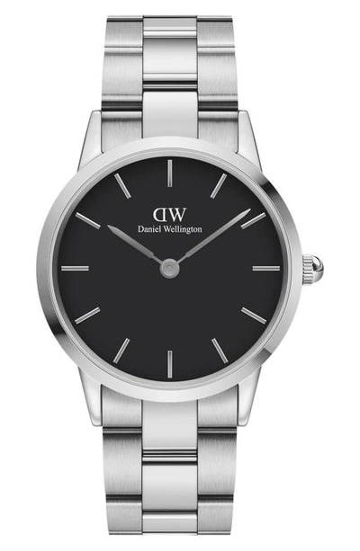 Daniel Wellington Unisex Iconic Link Silver-tone Stainless Steel Watch 36mm