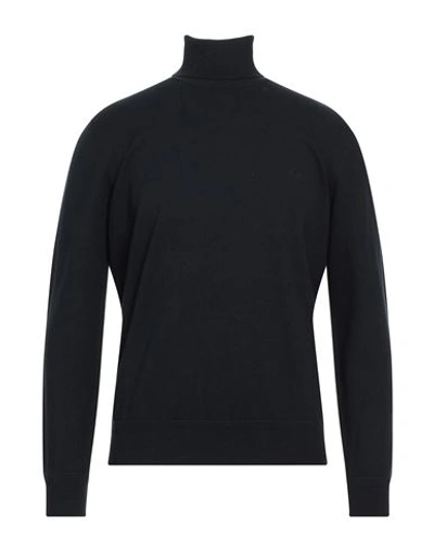 Liu •jo Man Man Turtleneck Midnight Blue Size 3xl Cotton, Polyester, Wool