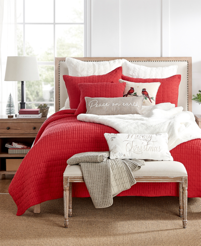 Levtex Mills Waffle Textured 2-pc. Quilt Set, Twin/twin Xl In Red