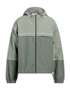 Thom Browne Man Jacket Military Green Size 2 Cotton, Nylon