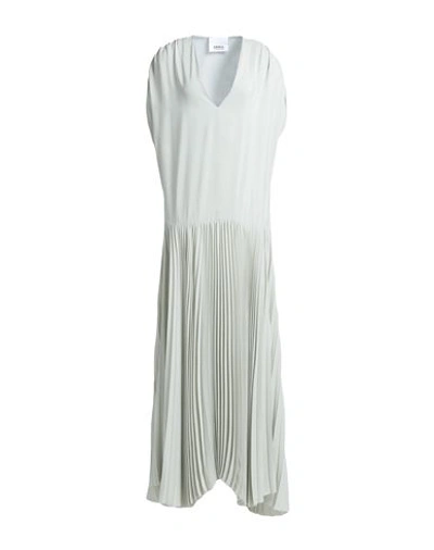 Erika Cavallini Woman Maxi Dress Light Green Size 8 Acetate, Silk In Green