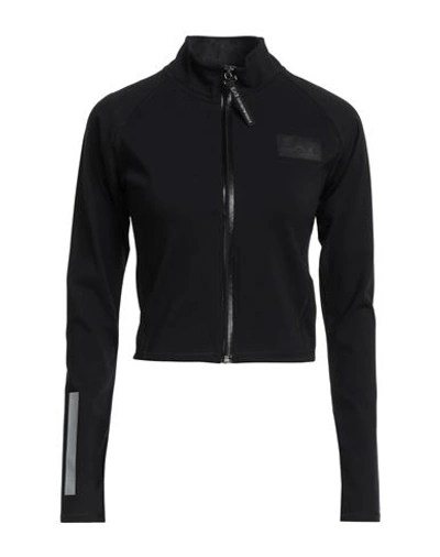 Ea7 Woman Sweatshirt Black Size L Polyamide, Elastane