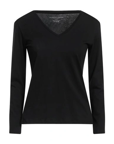 Majestic Filatures Woman T-shirt Black Size 1 Cotton