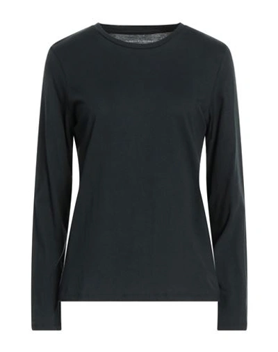 Majestic Filatures Woman T-shirt Midnight Blue Size 3 Cotton In Blue