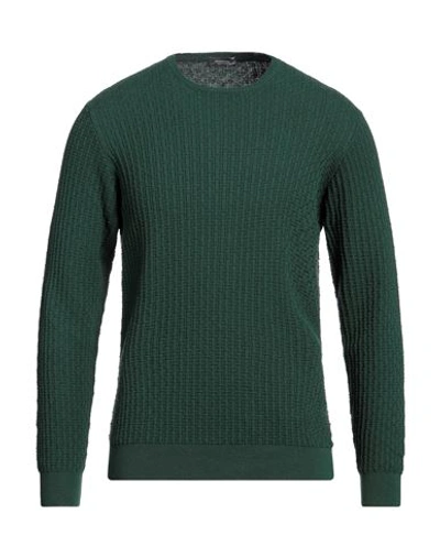 Rossopuro Man Sweater Dark Green Size 3 Cotton