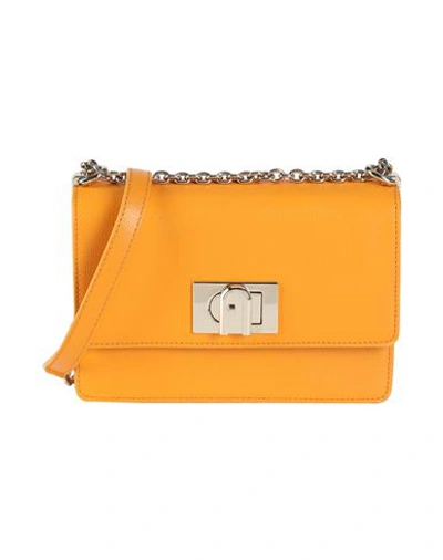 Furla 1927 Mini Crossbody 20 Woman Cross-body Bag Apricot Size - Leather In Orange