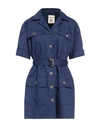 Semicouture Woman Mini Dress Blue Size 6 Cotton, Polyamide, Elastane, Polyester