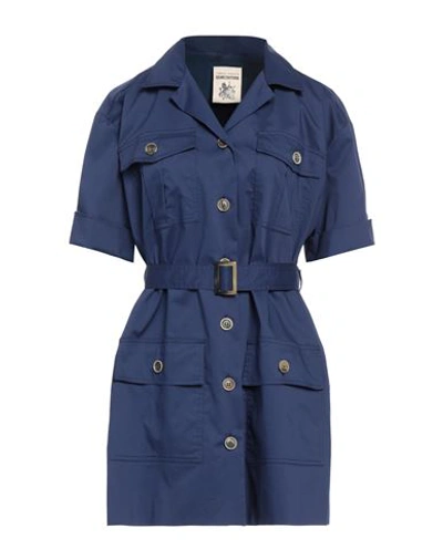 Semicouture Woman Mini Dress Blue Size 6 Cotton, Polyamide, Elastane, Polyester