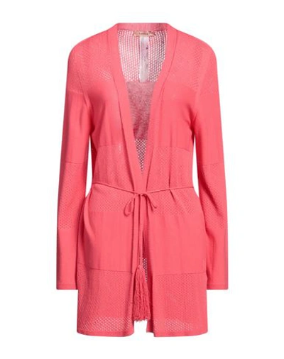 Twinset Woman Cardigan Magenta Size Xl Viscose, Polyester In Magenta