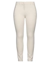 Seductive Woman Pants Cream Size 6 Polyester, Viscose, Cotton, Elastane In White